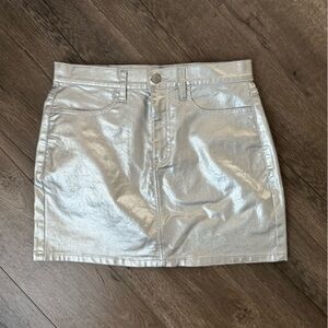 High Waist Calvin Klein Silver Women's Skirt